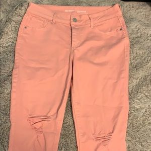 Pink Old Navy Mid-Rise Jeans